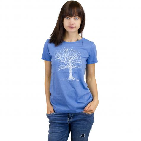 Iriedaily Damen T-Shirt Stamp Tree blaugrau meliert 
