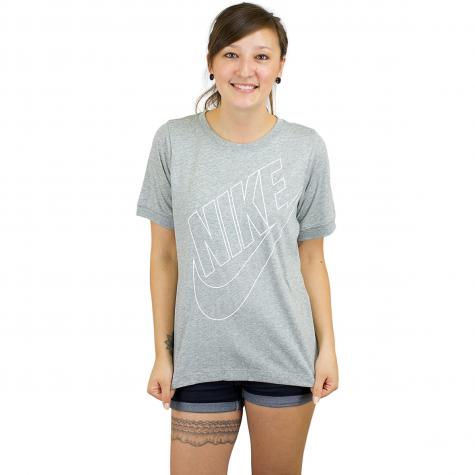 Nike Damen T-Shirt Logo grau/weiß 