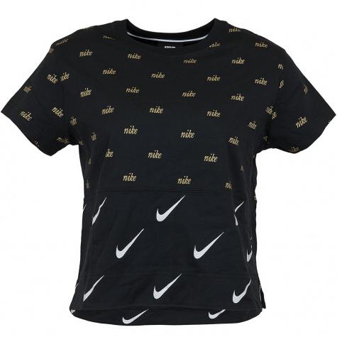 Nike Damen T-Shirt Metallic schwarz 