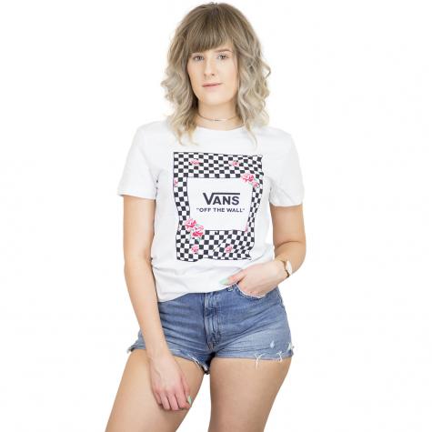 Vans Damen T-Shirt Boxed Rose Checks weiß 