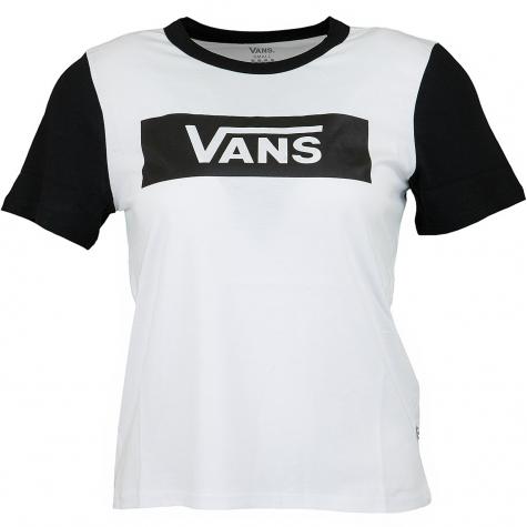 Vans Damen T-Shirt V Tangle Range Ringer weiß/schwarz 