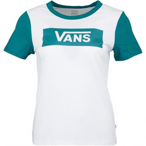 Vans Damen T-Shirt V Tangle Range Ringer weiß/blau 