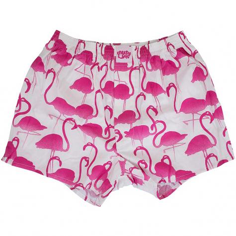 Lousy Livin Boxershorts Flamingos weiß 