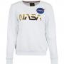 Alpha Industries Damen Sweatshirt NASA PM weiß/gold