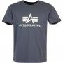 Alpha Industries BAsic T-Shirt grau schwarz