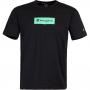 Champion American Logo T-Shirt schwarz/grün
