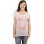Iriedaily Damen T-Shirt Skateowl 2 rosa meliert