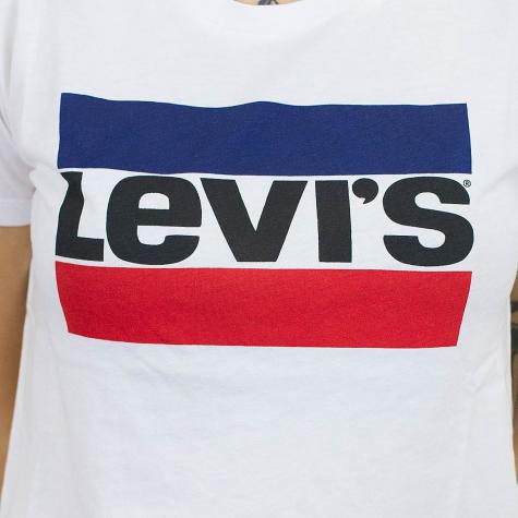 Levis Damen T-Shirt Perfect Sportswear Logo weiß 