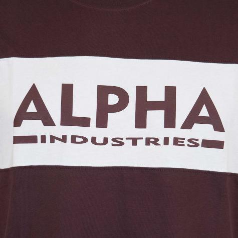 Alpha Industries T-Shirt Inlay dunkelrot/weiß 