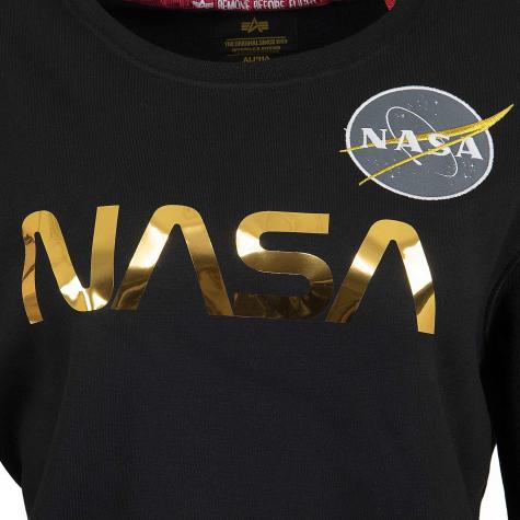 Alpha Industries Damen Sweatshirt NASA PM schwarz/gold 