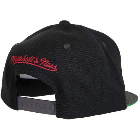Mitchell & Ness Snapback Cap Melange Patch Own Brand schwarz/grau 