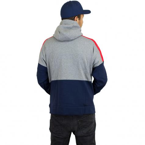 Nike Zip-Hoody Air Fleece grau/rot 
