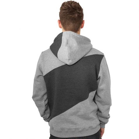 Urban Classics Hoody Zig Zag grau/grau/türkis