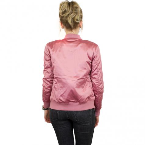 Urban Classics Damen Bomberjacke Satin Bomber oldrose rosa