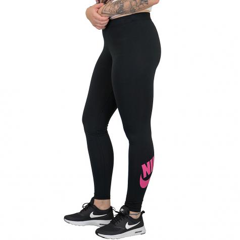 Nike Leggings Legasee Logo schwarz/pink