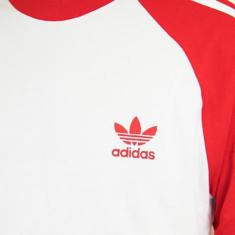 Adidas Originals Longsleeve 3-Stripes rot/weiß 