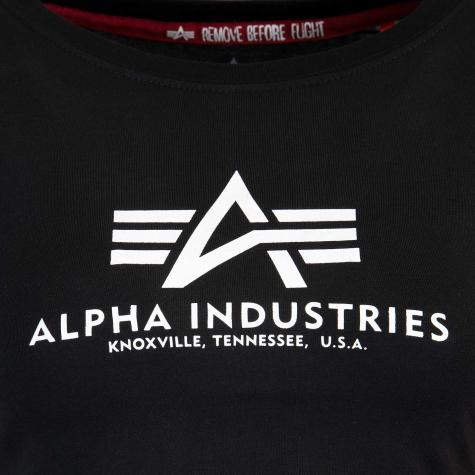 Alpha Industries Basic Cropped Damen Longsleeve schwarz 