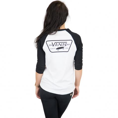 Vans Damen Longsleeve Full Patch Raglan weiß/schwarz
