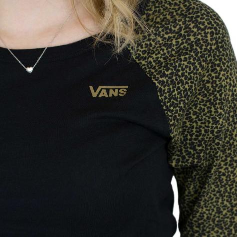 Vans Damen Longsleeve Leopard Raglan schwarz/leo