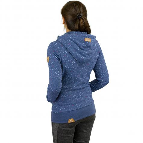 Ragwear Damen-Hoody Chelsea Hearts Zip indigo meliert