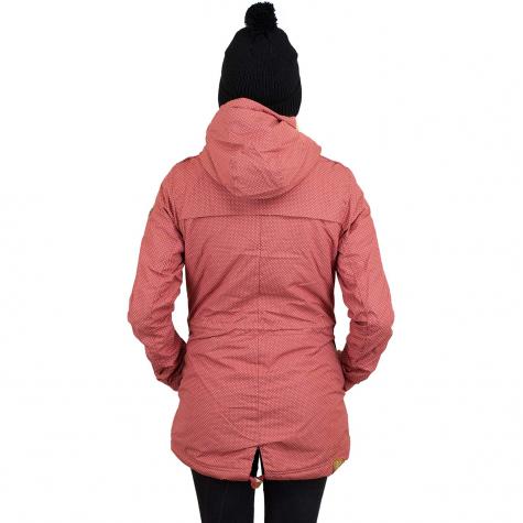 Ragwear Damen-Jacke Laika Minidots dusty red