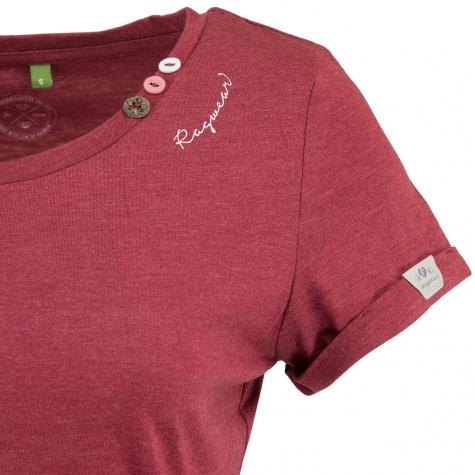 Ragwear Damen T-Shirt Florah Organic dunkelrot