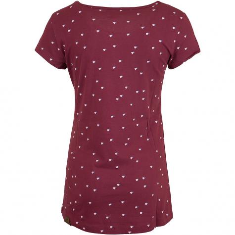 Ragwear Damen T-Shirt Mint Hearts dunkelrot 
