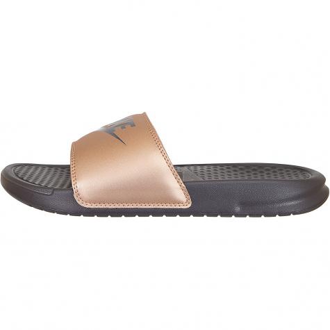 Nike Damen Badelatschen Benassi Just Do It bronze/grau 