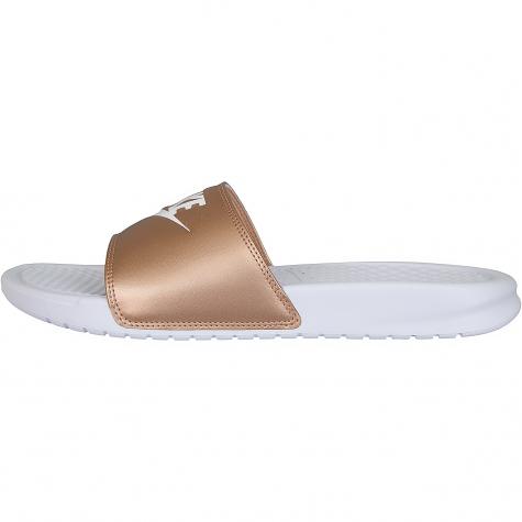 Nike Damen Badelatschen Benassi JDI weiß/bronze