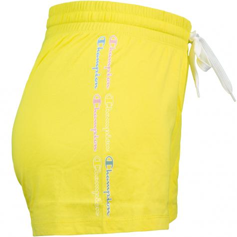 Champion Small Logo Damen Shorts gelb 