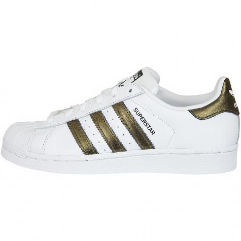 Adidas Originals Damen Sneaker Superstar weiß/gold 