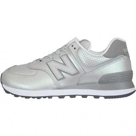 New Balance Damen Sneaker 574 Synthetik/Leder silber 