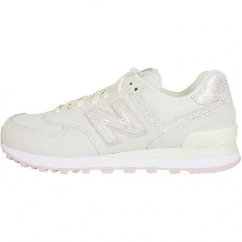New Balance Damen Sneaker WL574 B Suede/Mesh weiß