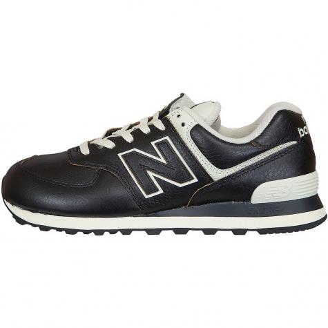 New Balance Sneaker 574 Leder/Synthetik schwarz