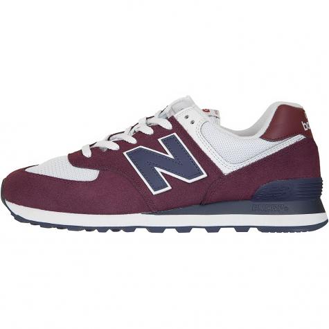 New Balance Sneaker 574 Wildleder/Mesh weinrot 