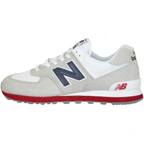 New Balance Sneaker 574 Wildleder/Textil weiß/grau 
