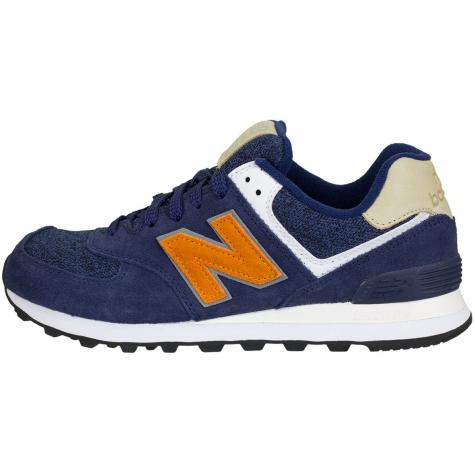 New Balance Sneaker ML 574 D Leder/Textil dunkelblau/orange 