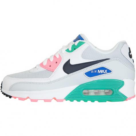 Nike Damen Sneaker Air Max 90 Essential weiß/pink/grün 