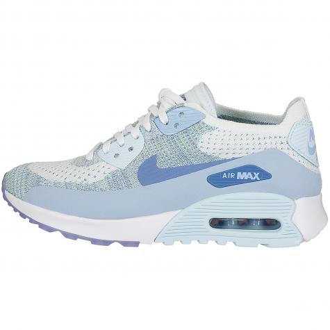 Nike Damen Sneaker Air Max 90 Ultra 2.0 Flyknit weiß/blau 