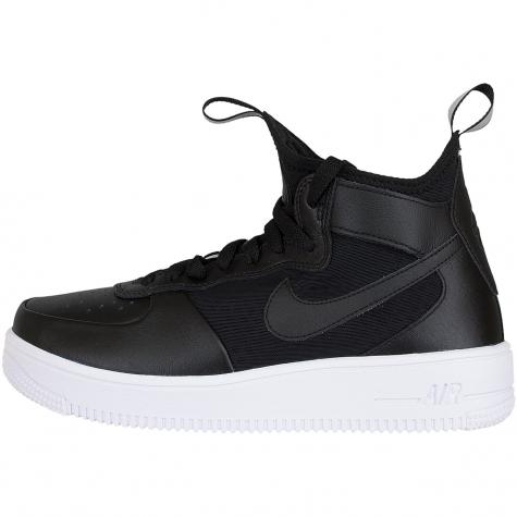 Nike Damen Sneaker Air Force 1 UF Mid schwarz/schwarz 
