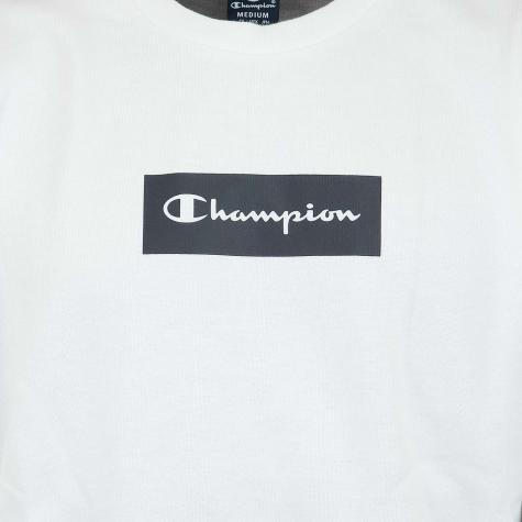 Champion Sweatshirt Logo weiß 