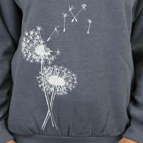 Iriedaily Damen Sweatshirt Pusteblume dunkelgrau meliert 