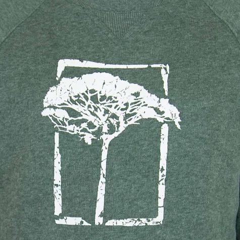 Mahagony Sweatshirt T.O.L. Brush Print grün meliert 