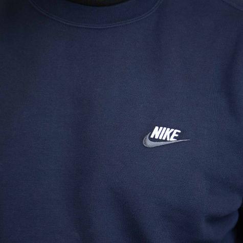 Nike Sweatshirt Club Fleece dunkelblau/weiß 