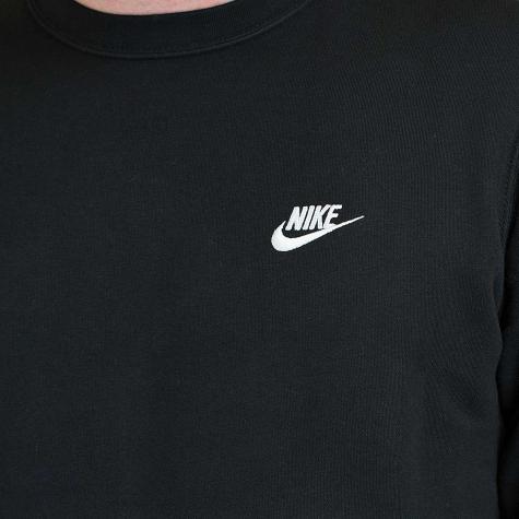 Nike Sweatshirt Club Fleece schwarz/weiß 