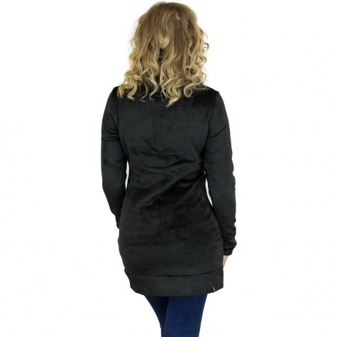 Bench Damen Sweatjacke Heritage Long Fleece Funnel schwarz 