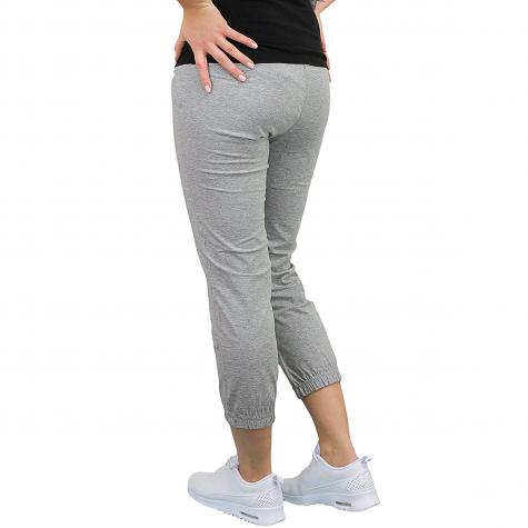 Nike Damen Sweatpants Capri Jersey dunkelgrau/weiß 