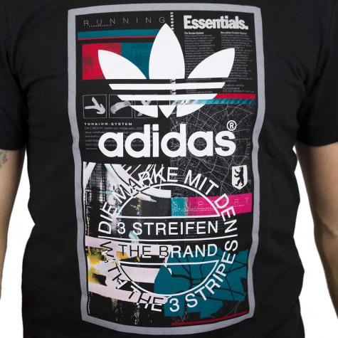 Adidas Originals T-Shirt Editorial Tongue schwarz 