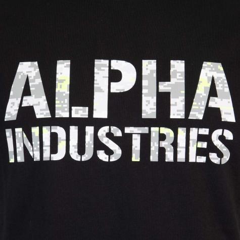 Alpha Industries Camo Print Herren T-Shirt schwarz/camo 