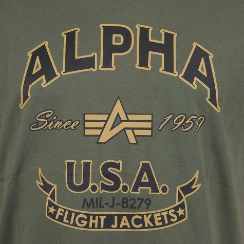 Alpha Industries T-Shirt FJ oliv 